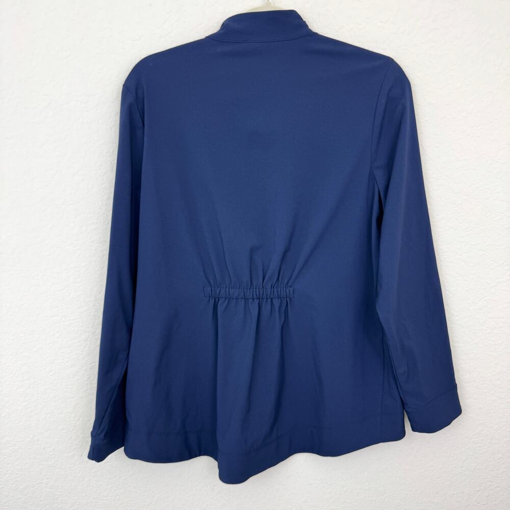 Chico's Womens Weekends Full Zip Jacket Size M Lightweight Minimal Casual Blue - Picture 3 of 6